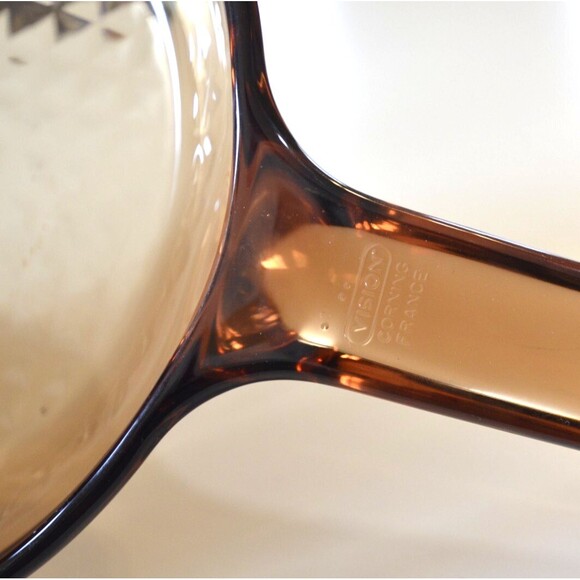 Amber Glass Vision Corning France Visionware 7" Waffle Bottom Skillet Fry Pan - Picture 4 of 7